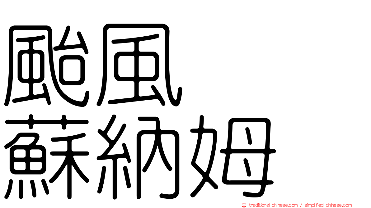颱風　　蘇納姆